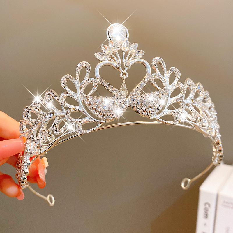 Large Crown Headband Children Girl Princess Little Girl Birthday Gift Crown Headband Hair Accessories Tiara Crystal
