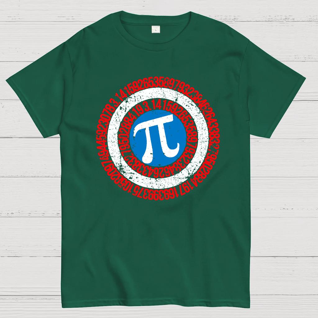 Pi Day Hero Shield Cotton Summer Casual Cool Loose T-Shirt