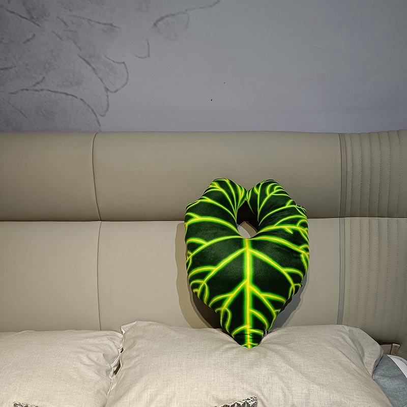 Tropical Plants Pillow for Living Room Sofa Cushion Leaf Pillow Turtle Back Decorative  Green Bedroom Leaves Plant Cushion