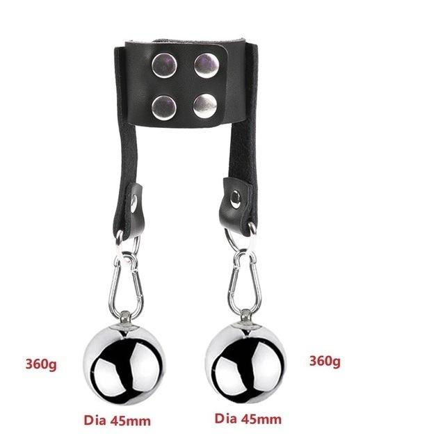 Stainless Steel Scrotum Binding Device JJ Exercise Delay Testicle Weight-Bearing Stretch Pendant Adult Sex Toys Supplies