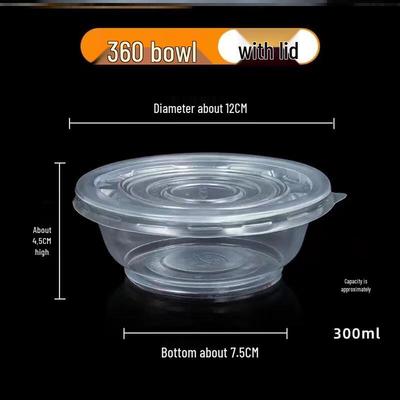 Shangqi Disposable Round Plastic Bowls with Lids