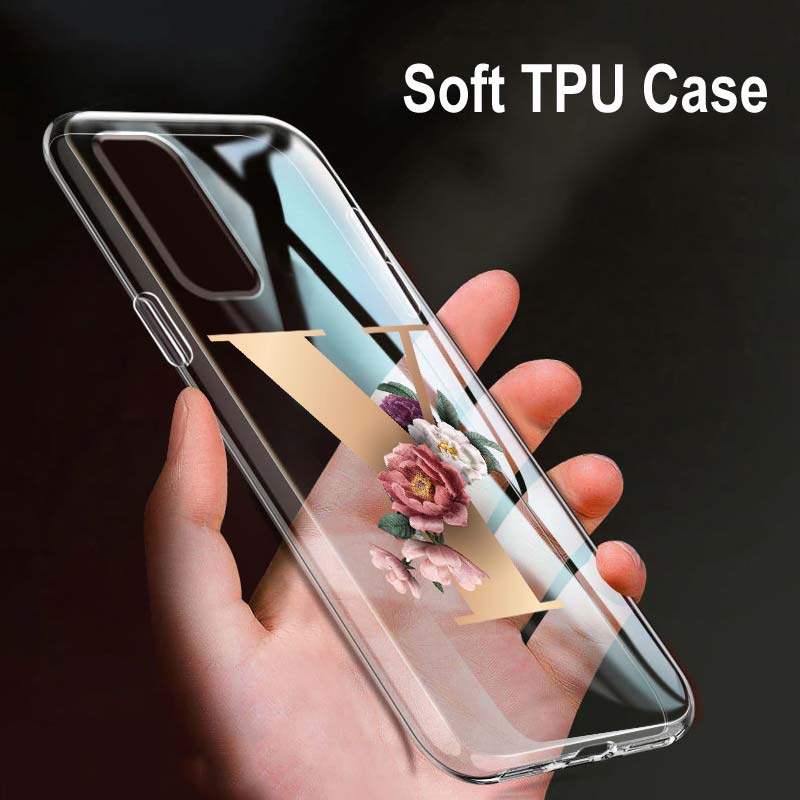 

Буква алфавита цветы Z для OPPO Reno7 SE 6 5 ZF 4G 5G Find X2 X3 Neo Lite Pro Plus прозрачный мягкий чехол для телефона Coque OPPO Reno7 5G