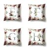 Polyester Pillowcase American Retro Flower Plant 26 English Letter Cushion Cover Car Pillowcase