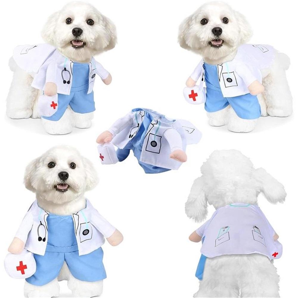 Kostým pre psa mačku na Halloween Kostým lekára sestričky Psie Džínsy Oblečenie Mačka Zábavný outfit Uniforma