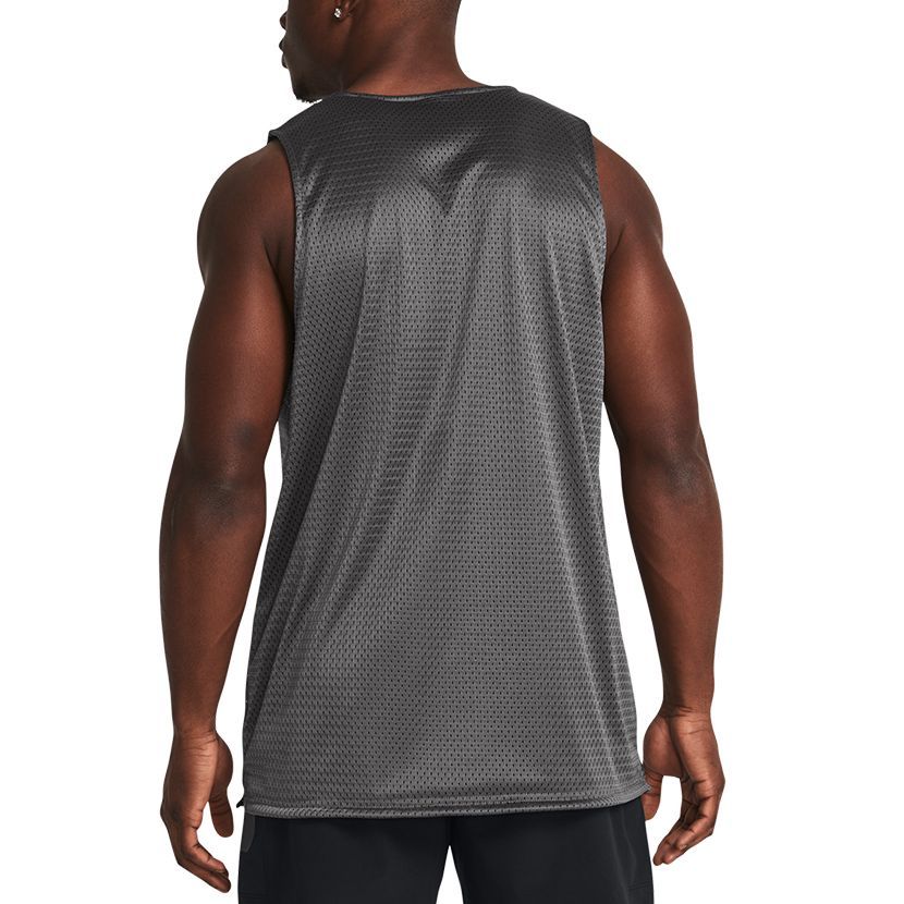 Under Armour Baseline Letter Print Crew Neck Sleeveless Vest Men Tops Dark-Gray 1386059-025