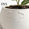 Desktop Decorative Flower Pot Sit In Meditation Planter, Cute Zen Pot, 3D Printed Small Creative Plant for Windowsill Figure Succulents Cacti,