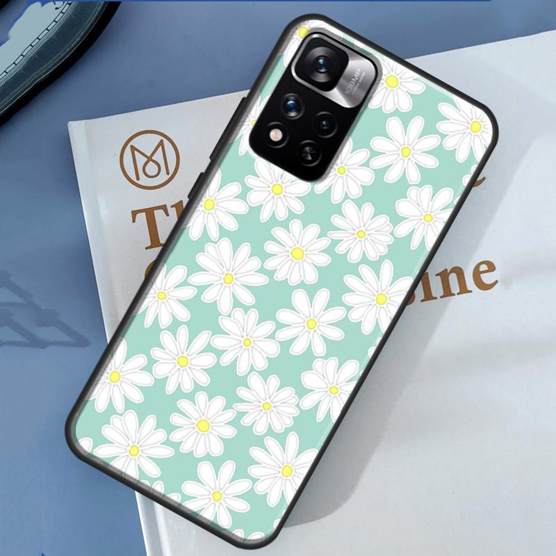 Cute Daisy Flower Case For Xiaomi Redmi 13C 10C 12C 14C Redmi Note 14 13 Pro 12 11 9 10 9S 10S 11S 12S Cover
