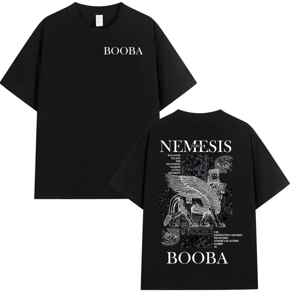 

Rap Artist Booba Nero Nemesis Album Graphic Tshirt for Unisex Women Hiphop Fashion 2026 Summer Print Pure Cotton Casual Tshirt 3XL