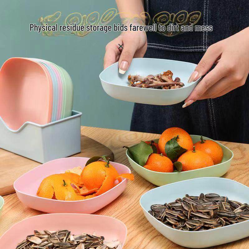 

Creative Plastic Snack Plate for Spit Bones and Melon Seeds