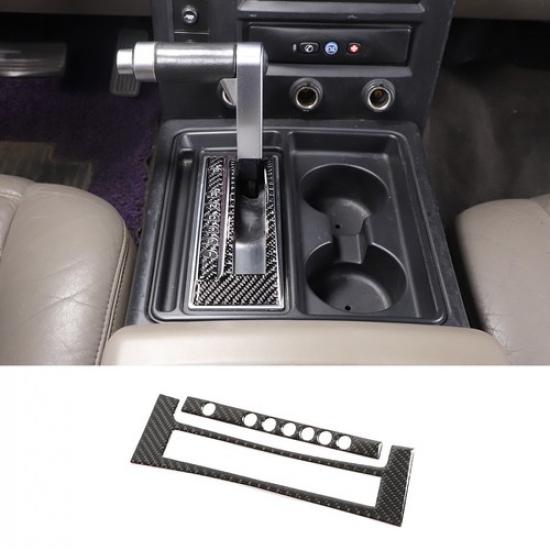Soft Carbon Fiber Center Console Gear Shift Panel Sticker for Hummer H2 2003-07