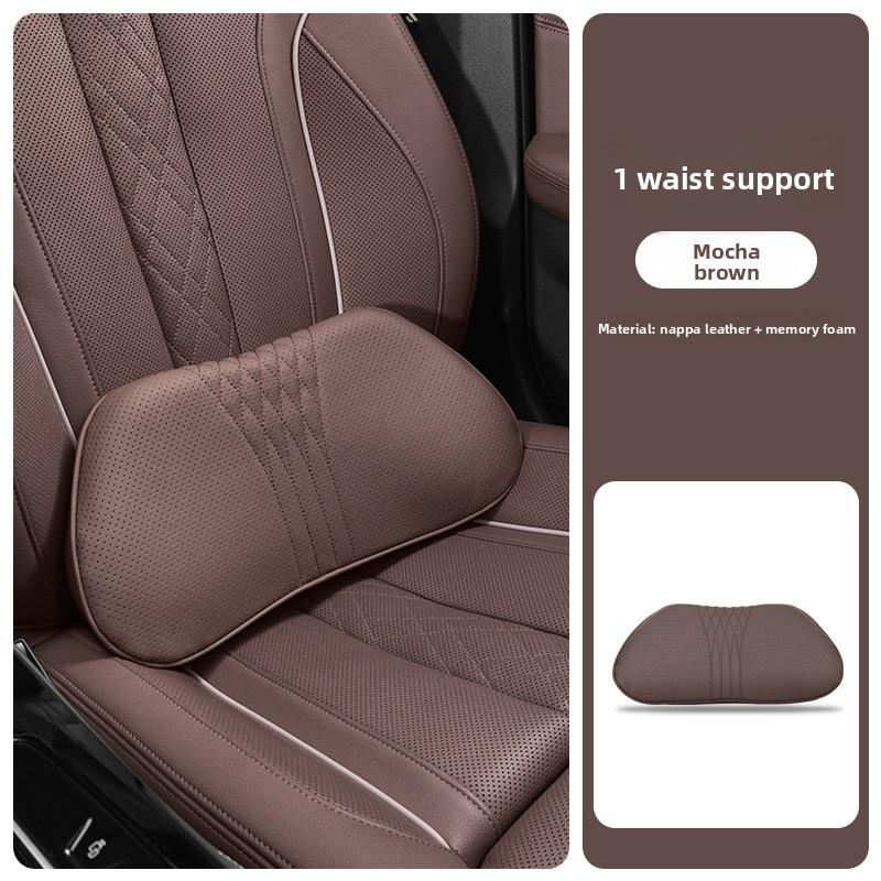 Car SUV Sedan Leather Seat Soft and Comfortable Headrest Pillow for Travel Car Headrest Memory Foam Driving Neck Pillow