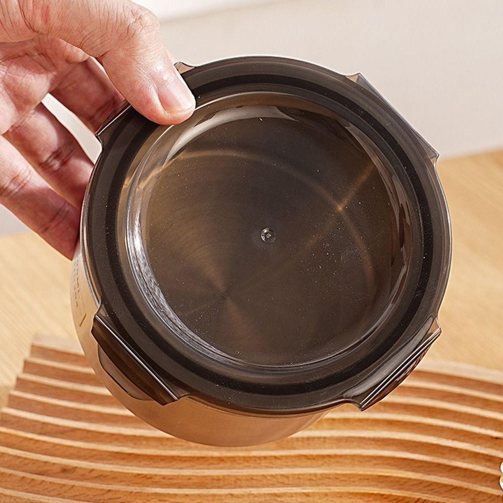 Durable 304 Stainless Steel Storage Box with Transparent Lid Round Seal Tank Fresh Keeping Waterproof Food Can Tea Coffee Grain