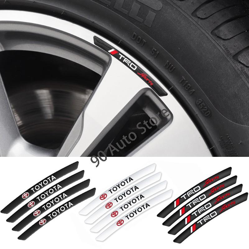 Buy 4pcs/set 9cm Car Wheel Rim Tyre Sticker Auto Tire Emblem Badge