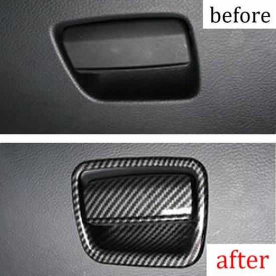 Carbon Fiber 2010-2015 For BMW X1 E84 Panel Trim Car Co-Pilot Storage Box Handle