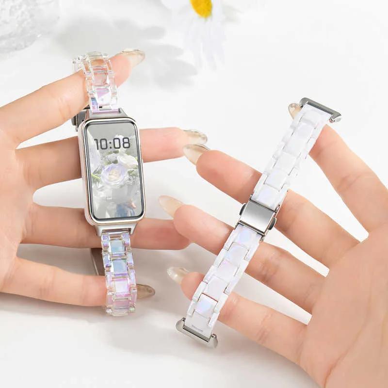 Farebný priehľadný štýlový remienok pre pre Samsung Galaxy Fit 3 Fit3 SM-R390 Slim náhradný remienok na zápästie náramok