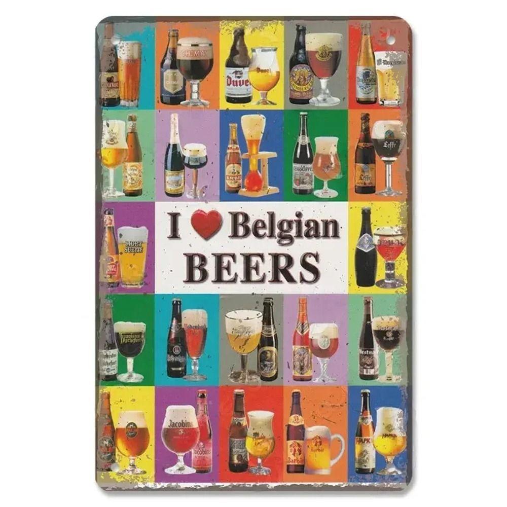 Vintage Beer Brands Metal Tin Sign Bar Tavern Home Decor