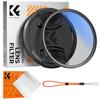 Concept 77mm Circular Polarizing Filter with Reflection Adjustment Lens High Thin CPL Includes 1 Cleaning Cloth K&F Cap, Transmittance, Frame, Filter,