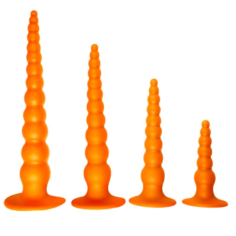 Long Love Tiger Silicone Anal Beads Tail Plug for Women