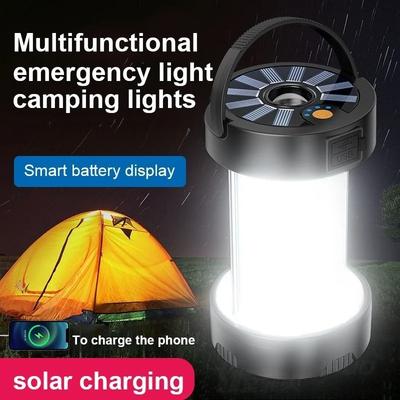 Lampa kempingowa Latarnia LED Outdoor Wodoodporna Awaryjna Przenośna Ładowana przez USB Wielofunkcyjna Lampa namiotowa Latarka