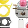 Carburetor Carb Kit 1 Set Replacement Easy to Use Convenient Garden Fittings lawnmower String