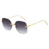 2025 Unisex Rimless Metal Sunglasses with UV Protection & Gradient Lenses