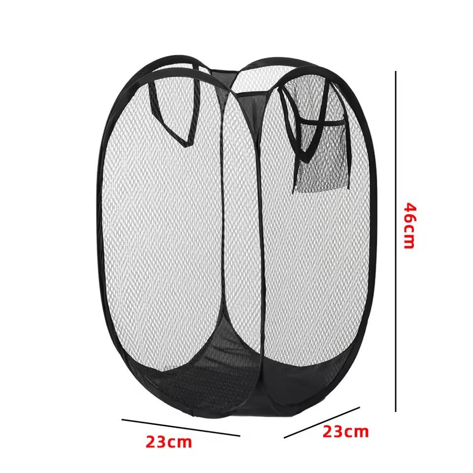 

1/3PCS Large Capacity Foldable Dirty Clothes Basket Ventilated Portable Laundry Organizer Storage Pouc for Bedroom And Bathroom 1PCS чёрный