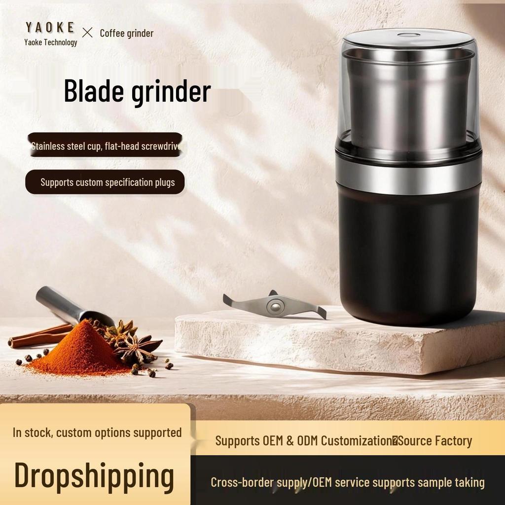 Multi-functional Coffee Bean & Grain Grinder with Flat Blade Options