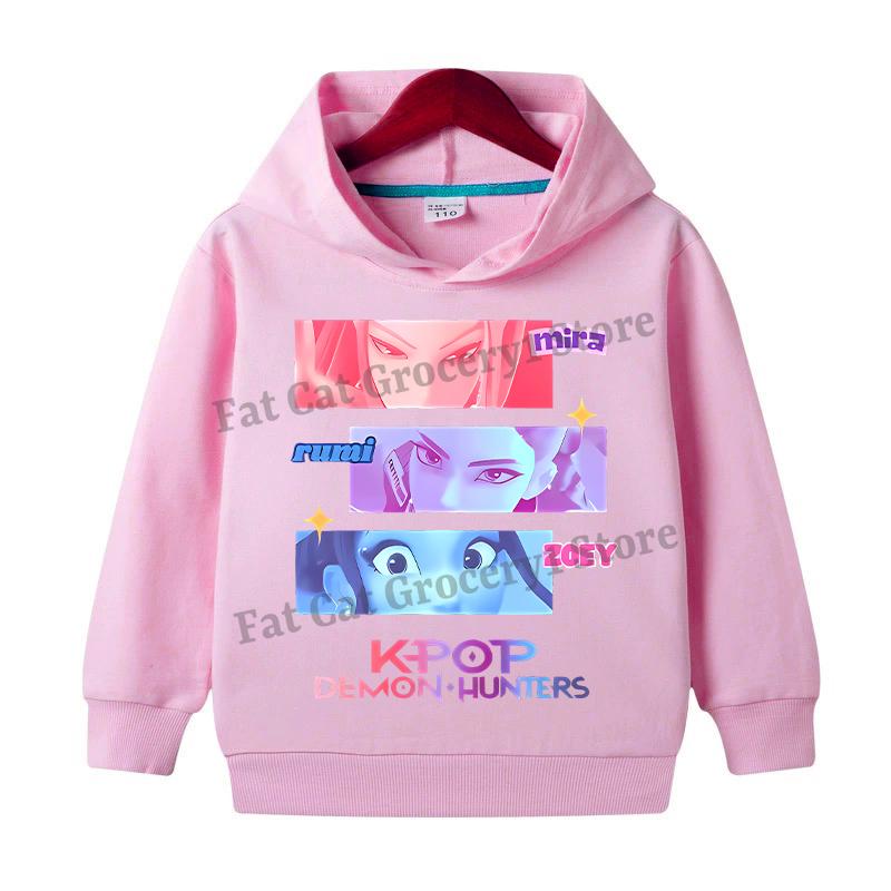 Kpop Mikiny Lovce démonů Dívky Chlapci Anime Rumi Mira Zoey Mikina Dětská Jaro Podzim Pulovr Dlouhý rukáv Dětské oblečení