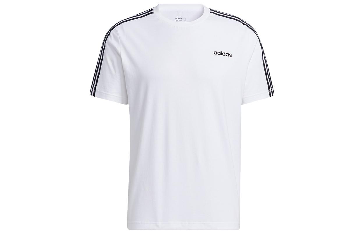 Adidas Neo T Shirts Men s White Crew Neck Moderate Straight Fit H14184 XL