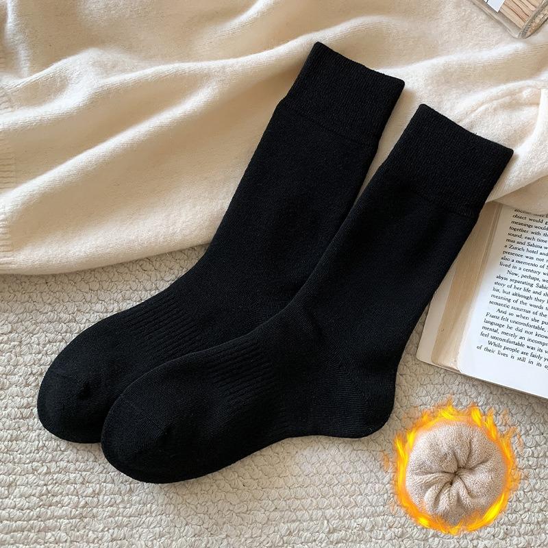 Men's Autumn and Winter Thick Warm Boneless Hair Hoop Long Socks