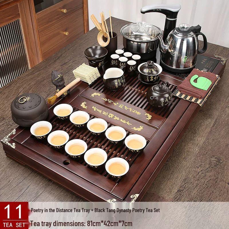 Jiakangming Solid Wood Automatic Kung Fu Tea Set