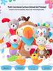 Cute Puppy & Rabbit Pacifier Doll - Colorful Plush Teether Toy with Crinkle Paper for Babies