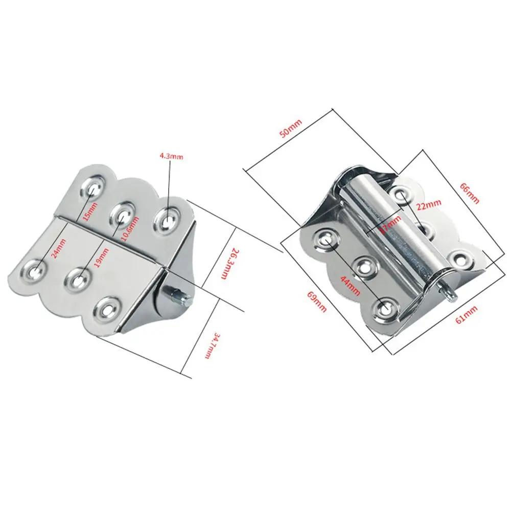 2/10Pcs Stainless Steel Butterfly Hinge Automatic Closing Flush Hinges Rustproof Spring Cabinet Door Window Hinge Home Hardware