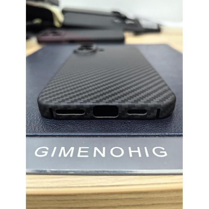 Ultra Thin and Lightweight Aramid Carbon Fiber Case for Apple iPhone 16 Plus Black