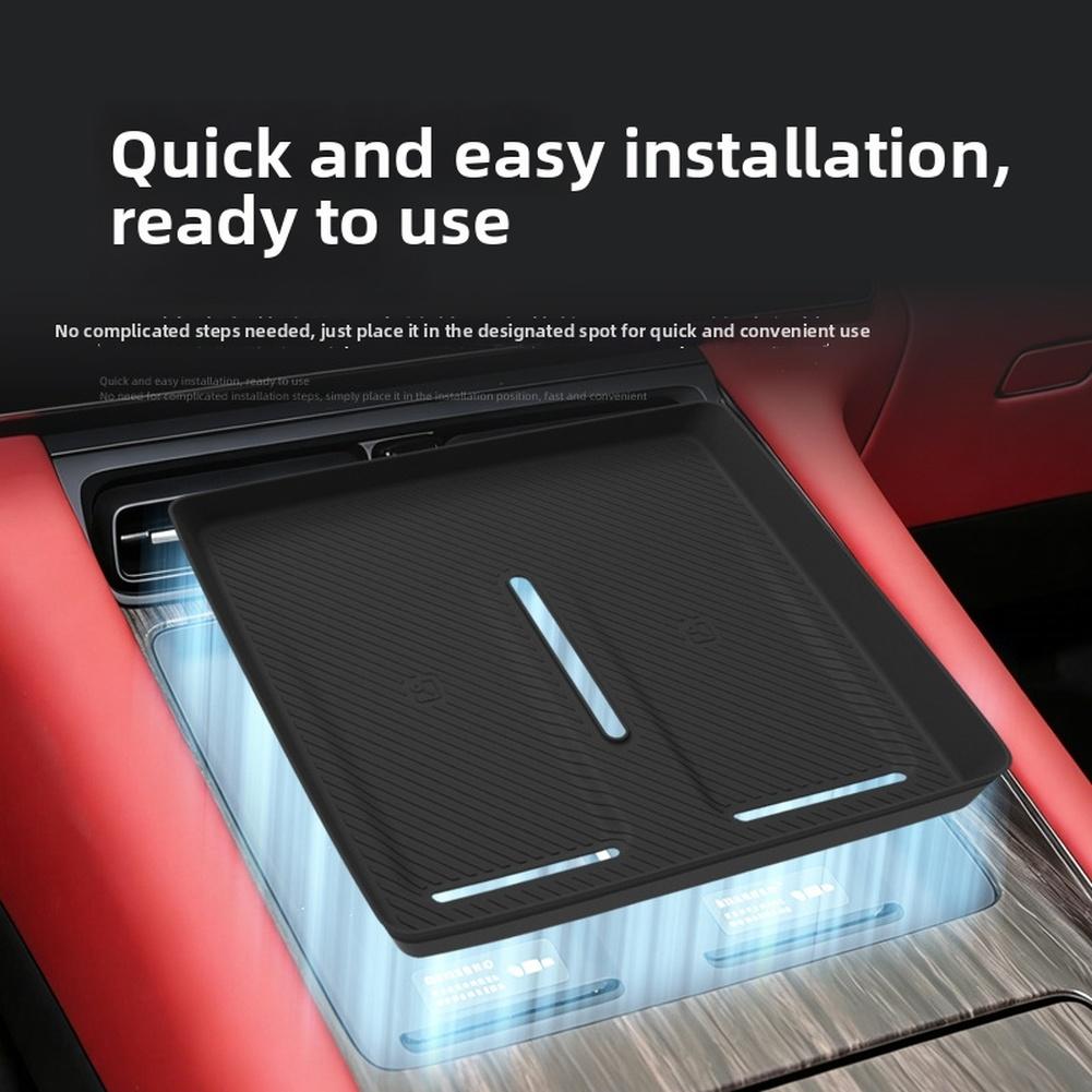 Non Slip Silicone For Wireless Charging Mat for M6 2026 Center Console Anti Scratch Pad 20.4 x 18.1 x 2.1 cm BlackGood product