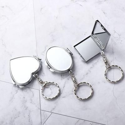 Tragbarer Klappspiegel Schlüsselanhänger Tasche Kompakt Make-up Kosmetikspiegel Mit Schlüsselring