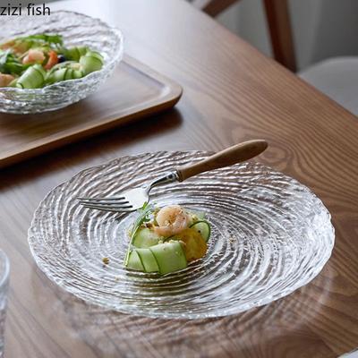 Yaratıcı Dişli Cam Yemek Tabağı Tatlı Tabağı Atıştırmalık Tabağı Meyve Salatası Tabakları Makarna Tabakları Restoran Özel Sofra Takımı