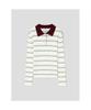 8seconds Collared Neck Striped Pullover Ivory