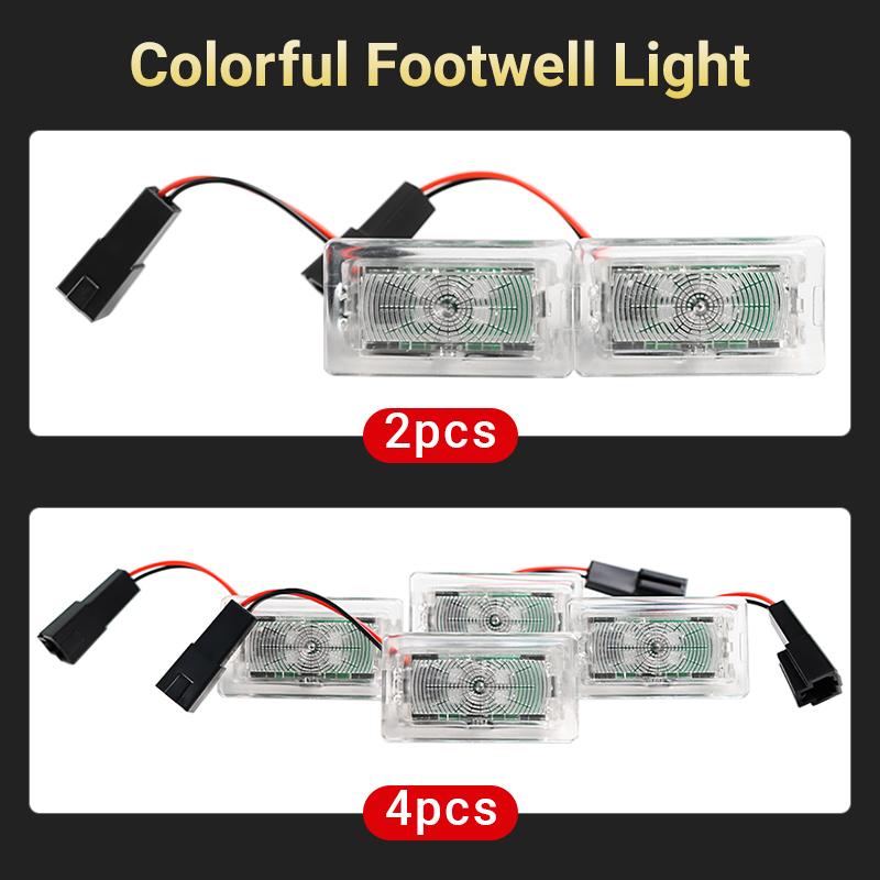 For Tesla Model 3 Model Y S X Car Interior Footwell Lights RGB Luggage Compartment Car HD Seat Lamp Atmosphere Decorative Lamp