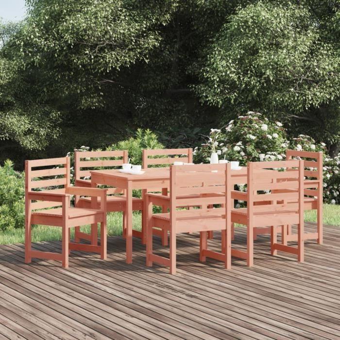 VidaXL Ensemble à dîner de jardin 7 pcs bois massif Douglas 3154718