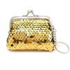 Dames Pailletten Mini Portemonnee Dames Clutch Tas Metalen Sluiting Munt Sleutelhanger Sleutel Toegangskaarthouder Kleine Portemonnee Geldzak