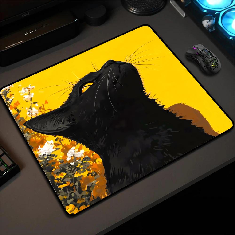 1PC, 50x50, Cute Cat Pattern Small Gaming Mouse Pad, Anti-Slip Edge Keyboard Rug,Desktop Mouse Mat, Computer Office Accessories