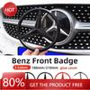 Car Sticker 1pcs 188mm 210mm ABS Car Front Grille Badge Decal Cover Emblem For Mercedes Benz A/B/C/E/S Class GLA CLA GLE GLK CLK
