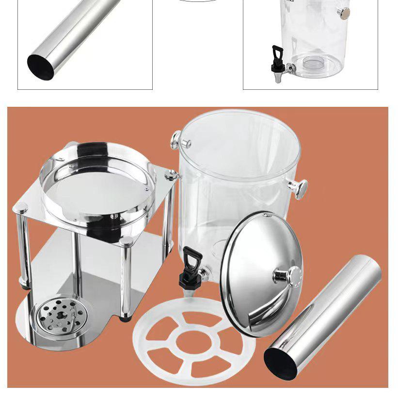 Stainless Steel Dual-Use Juice Dispenser with Faucet - Large Capacity for Hot & Cold Beverages