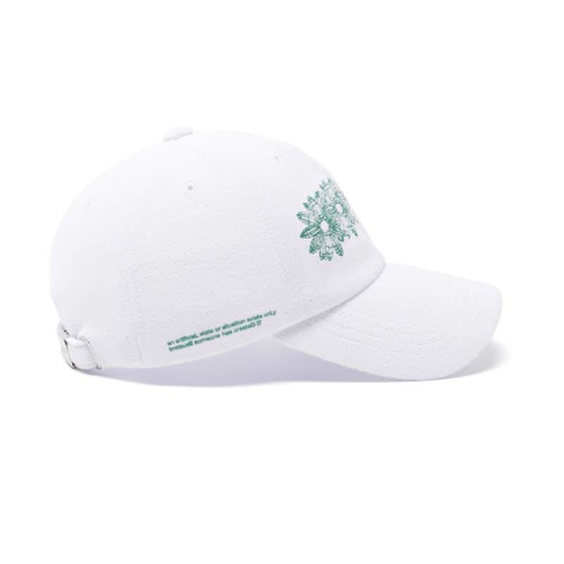 ILLEDIT FLOWER ARTWORK TERRY BALLCAP WHITE