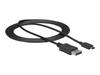 Câble Adaptateur USB Type-C Vers DisplayPort - STARTECH.COM - 1,8 M - 4K60Hz - Noir