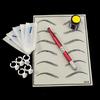 Microblading Kit Eyebrow Tattoo Needle Pen Set with Tattoo Pigment Practice Skin Ring Cups for Permanent Eyebrow Makeup Tattoo Kits