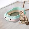Cat Open Detachable Sand Box Semi Closed Bedpan Pet Litter Tray Anti Splashing