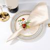 Boho Table Accessories Artificial Rosemary Napkin Ring, Wooden Ring Holder with Faux Acorns Harvest Party Supplies Flowers, Autumn Rustic for