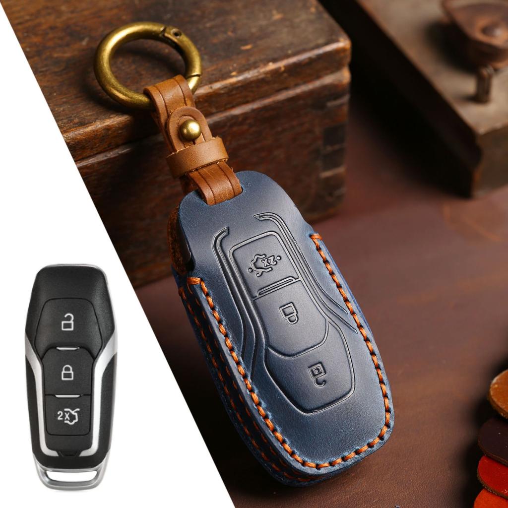 Suitable for Ford Key Set Forrest Mondeo Edge Mustang Explorer Leather Protective Case Buckle